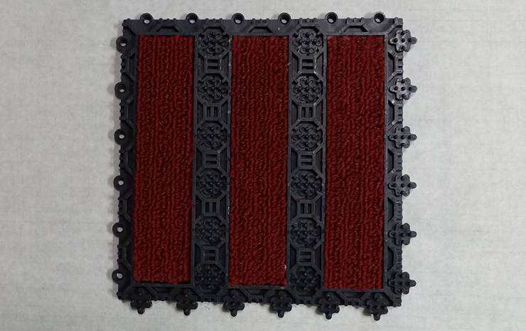 肯尼【KENY】系列地墊 KN2100_B型 除塵防滑模塊地墊 刮泥防滑毯面拼接地墊 大門(mén)廳裝飾防滑墊 紅色毯面